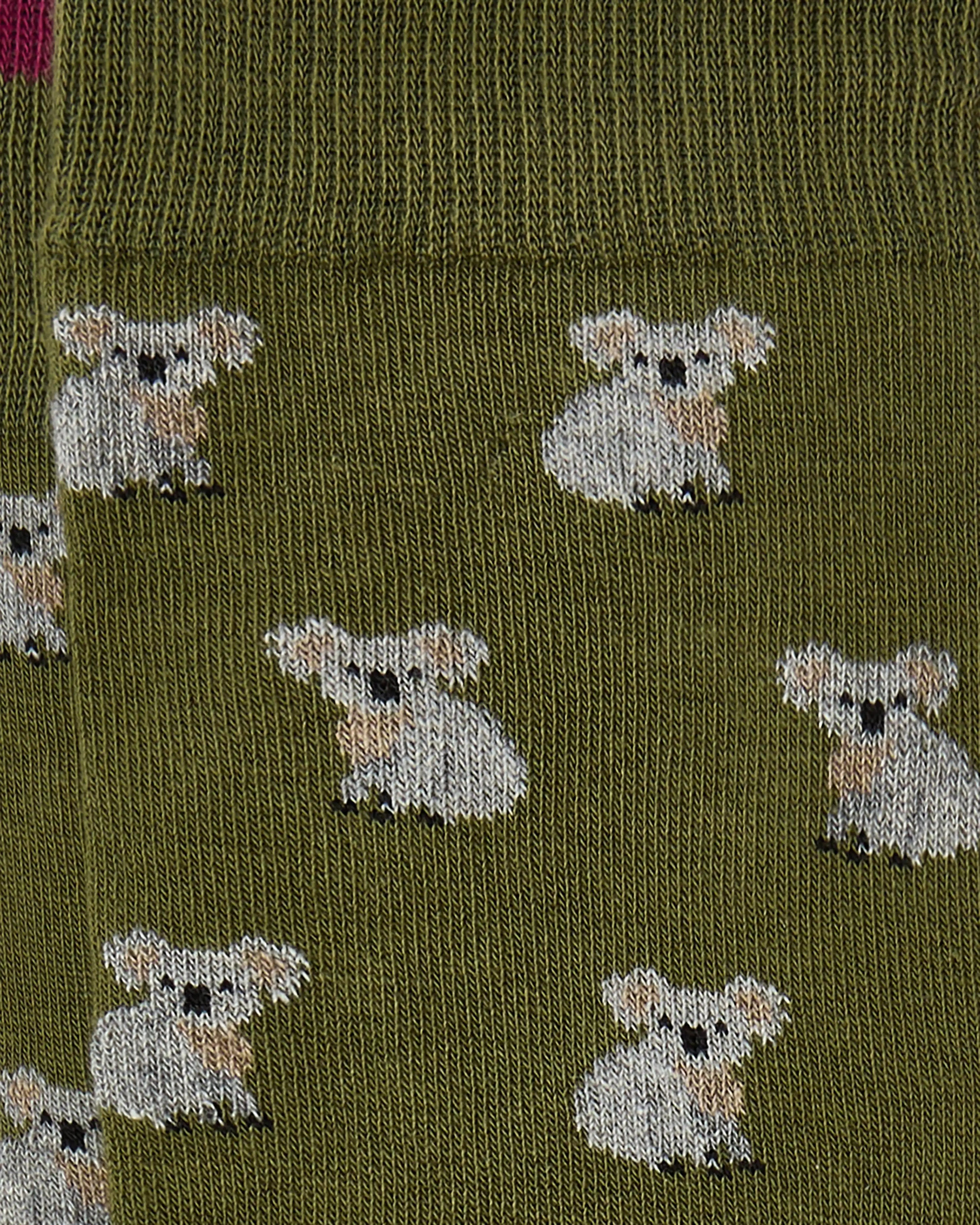 Calcetines media caña de hombre Kiff Kiff estampado koala