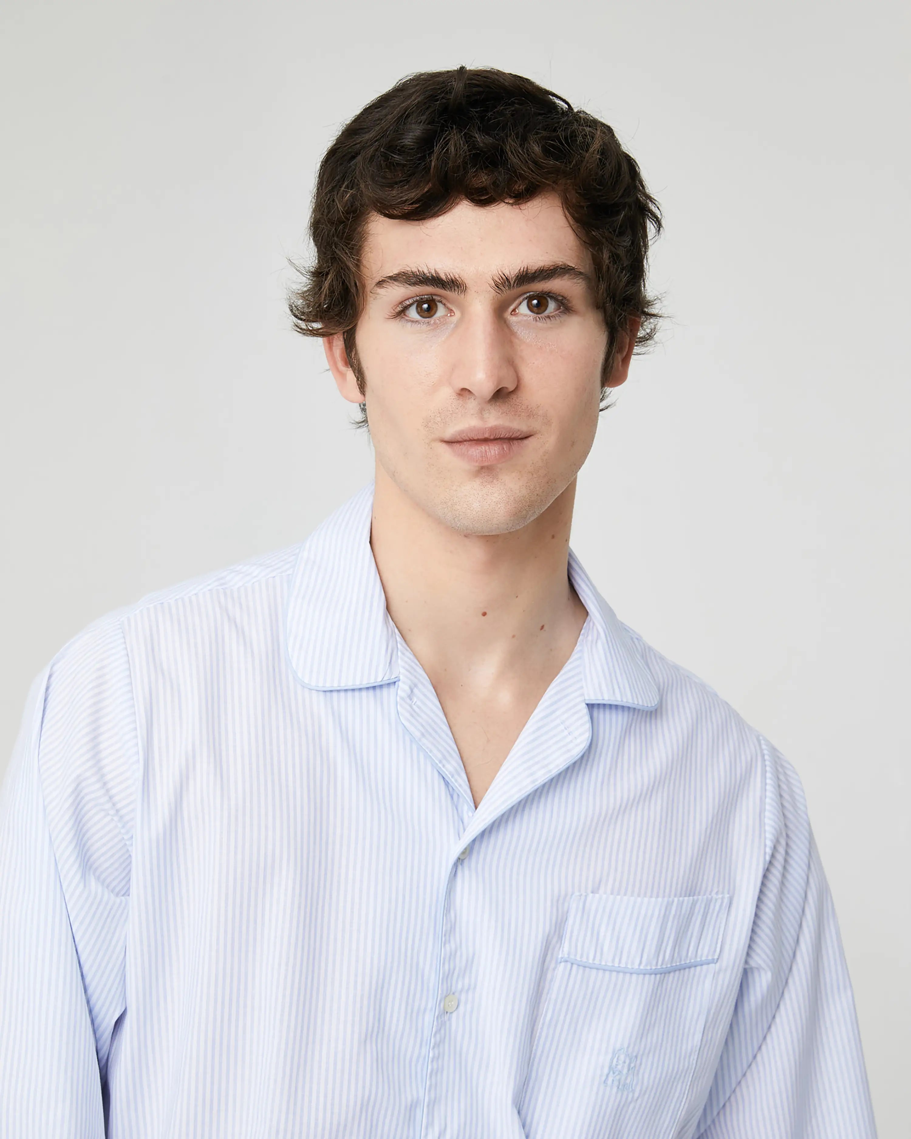 Camisón de Noche para Hombre en Tela de Algodón