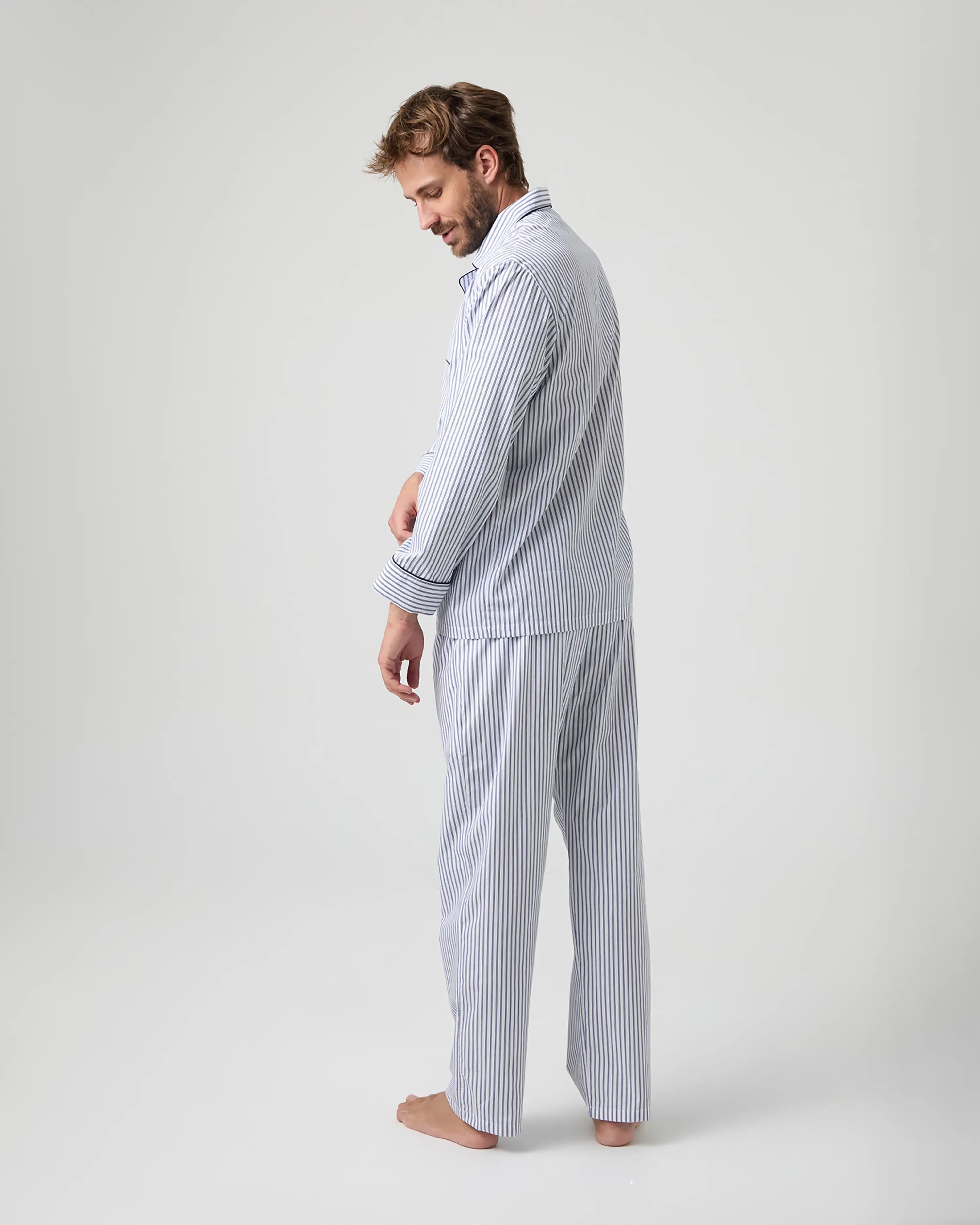 Pijama largo de hombre Kiff Kiff de tela con rayas