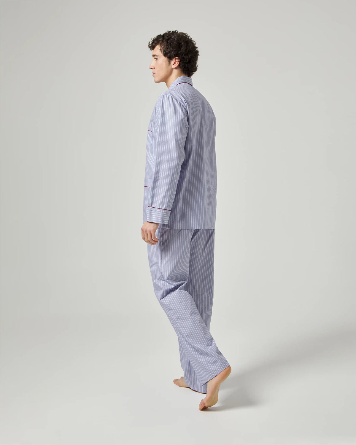 Pijama largo de hombre Kiff Kiff de tela con rayas