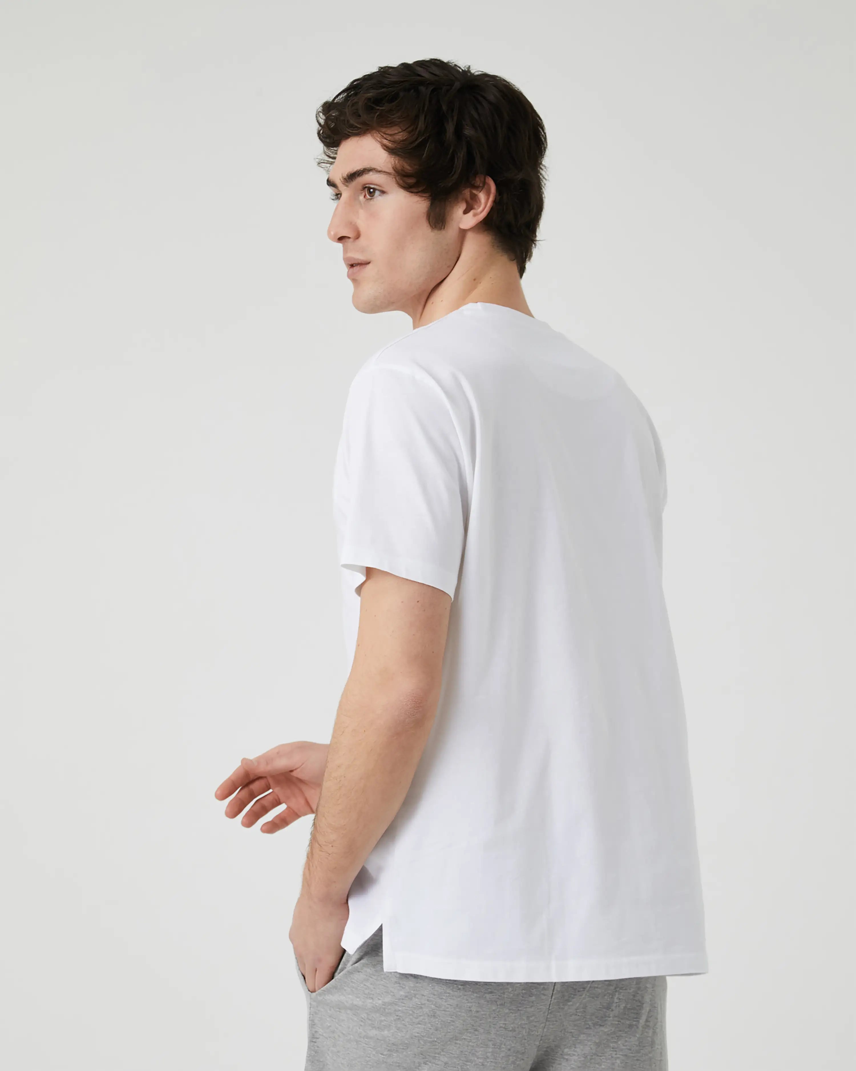 Camiseta pijama de hombre manga corta blanca