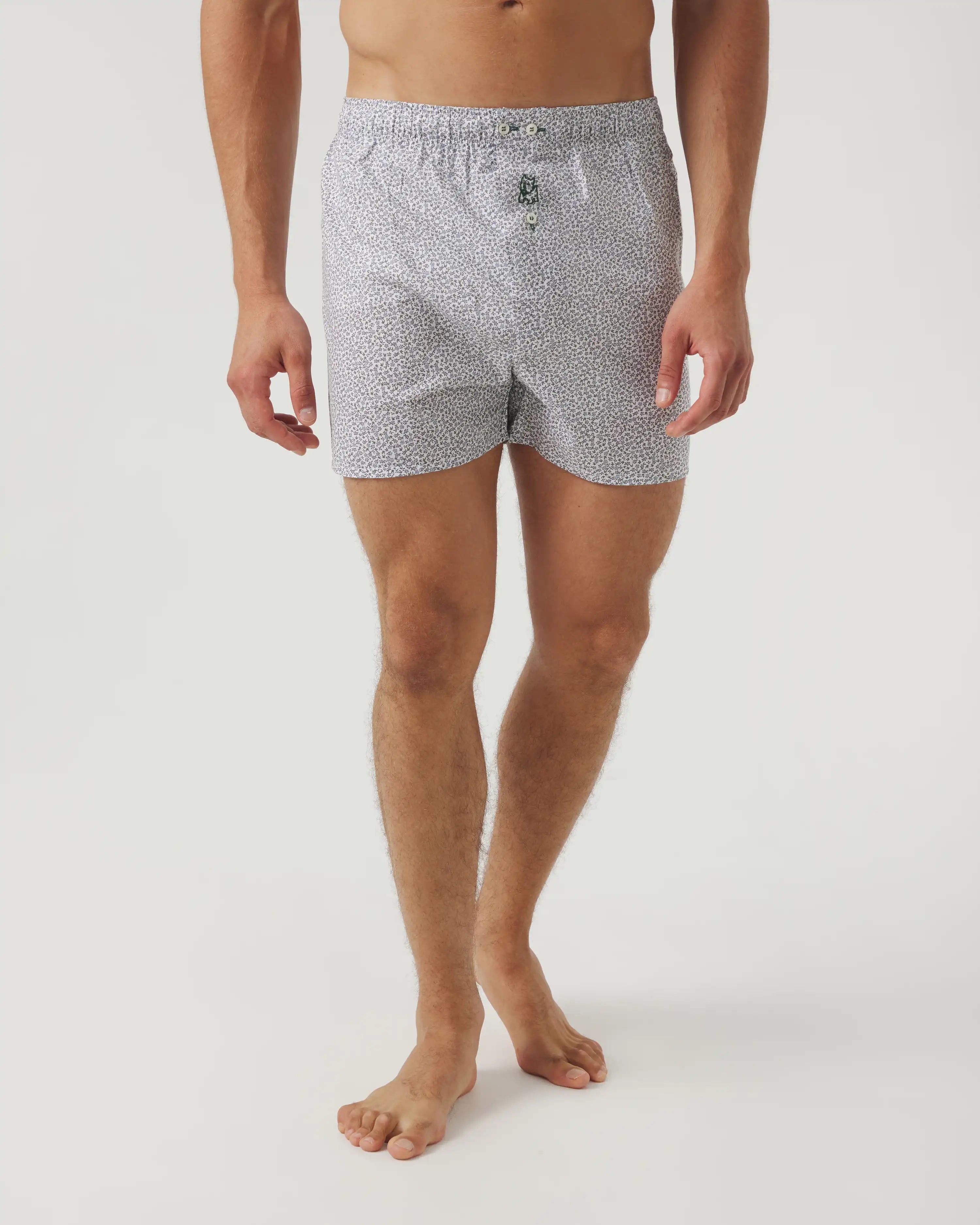 Bóxer de tela de hombre Kiff Kiff estampado flor verde