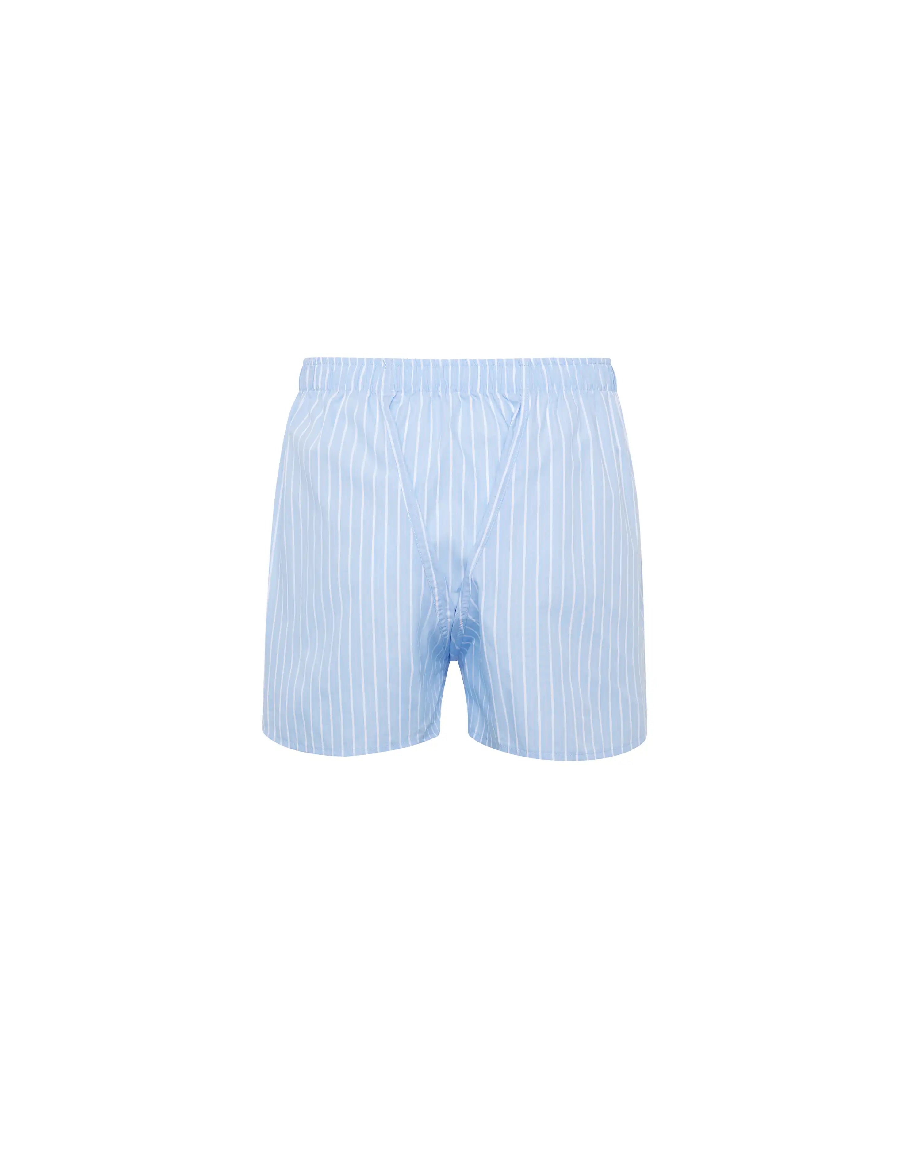 Bóxer azul con raya blanca y rosa