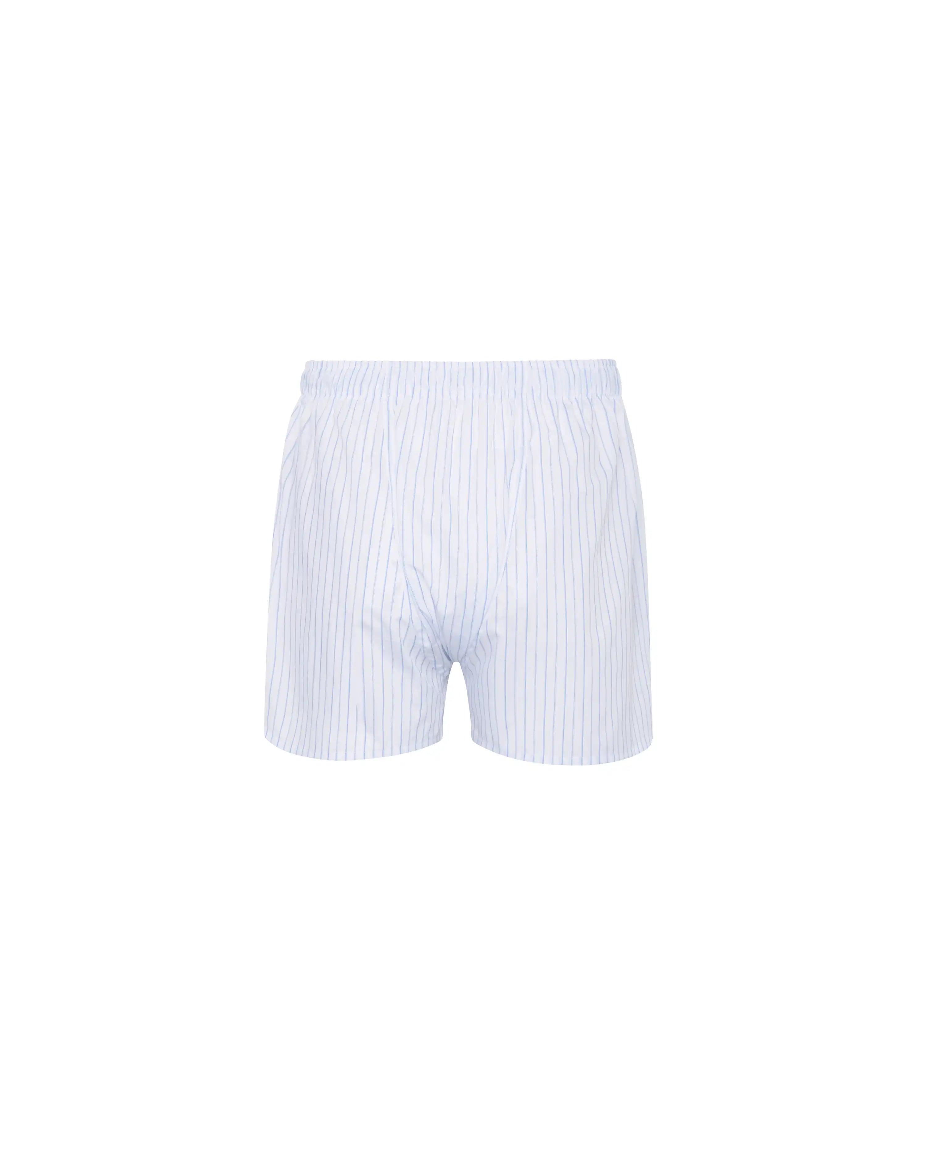 Bóxer blanco con doble raya azul