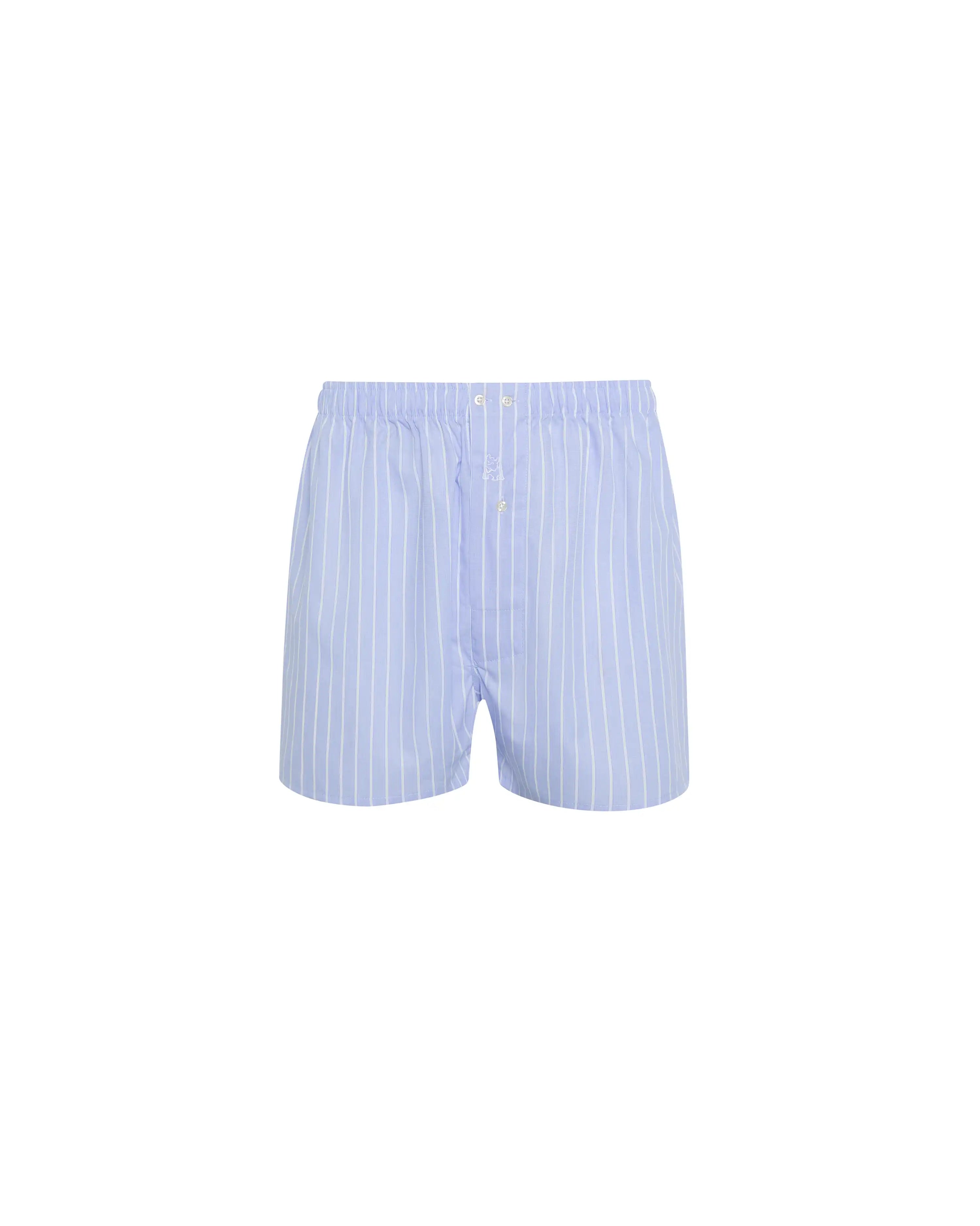 Bóxer azul con raya blanca