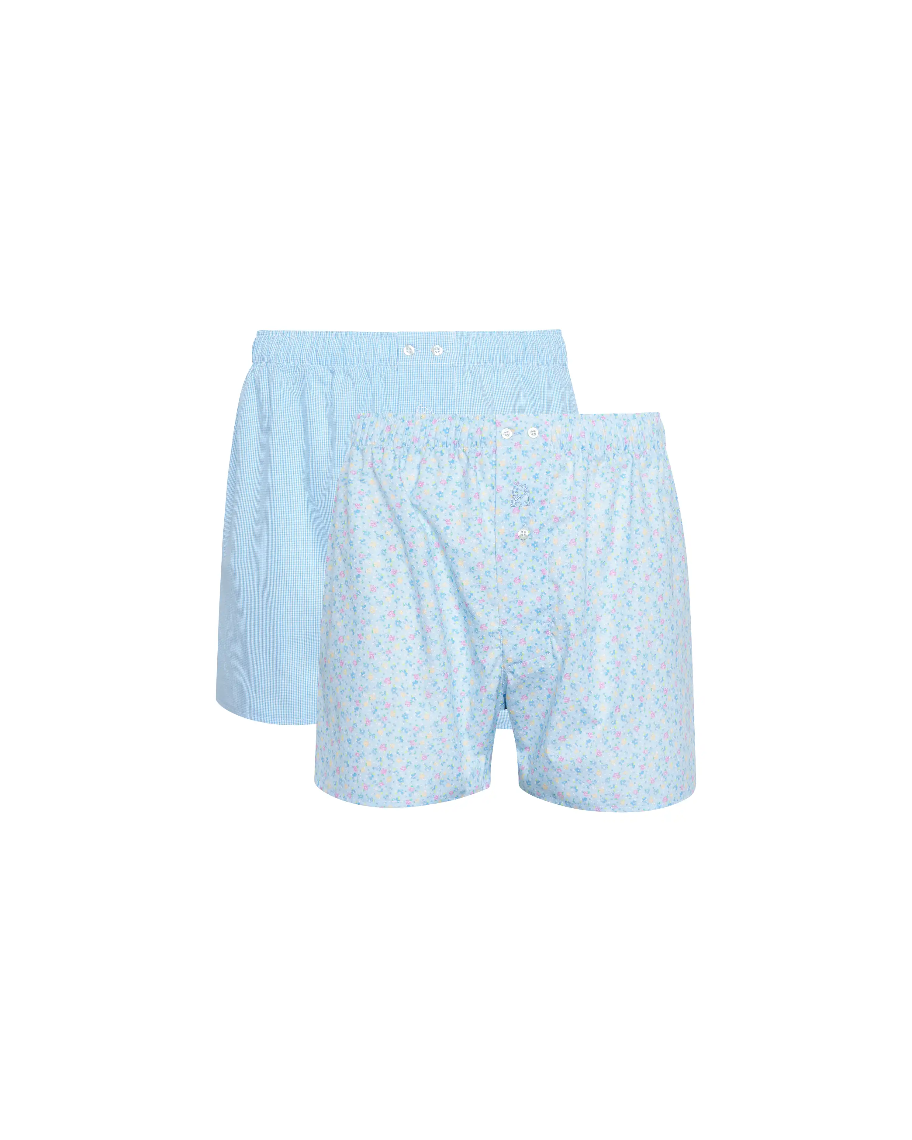 Pack de dos bóxer de tela de hombre Kiff Kiff flor/cuadrito