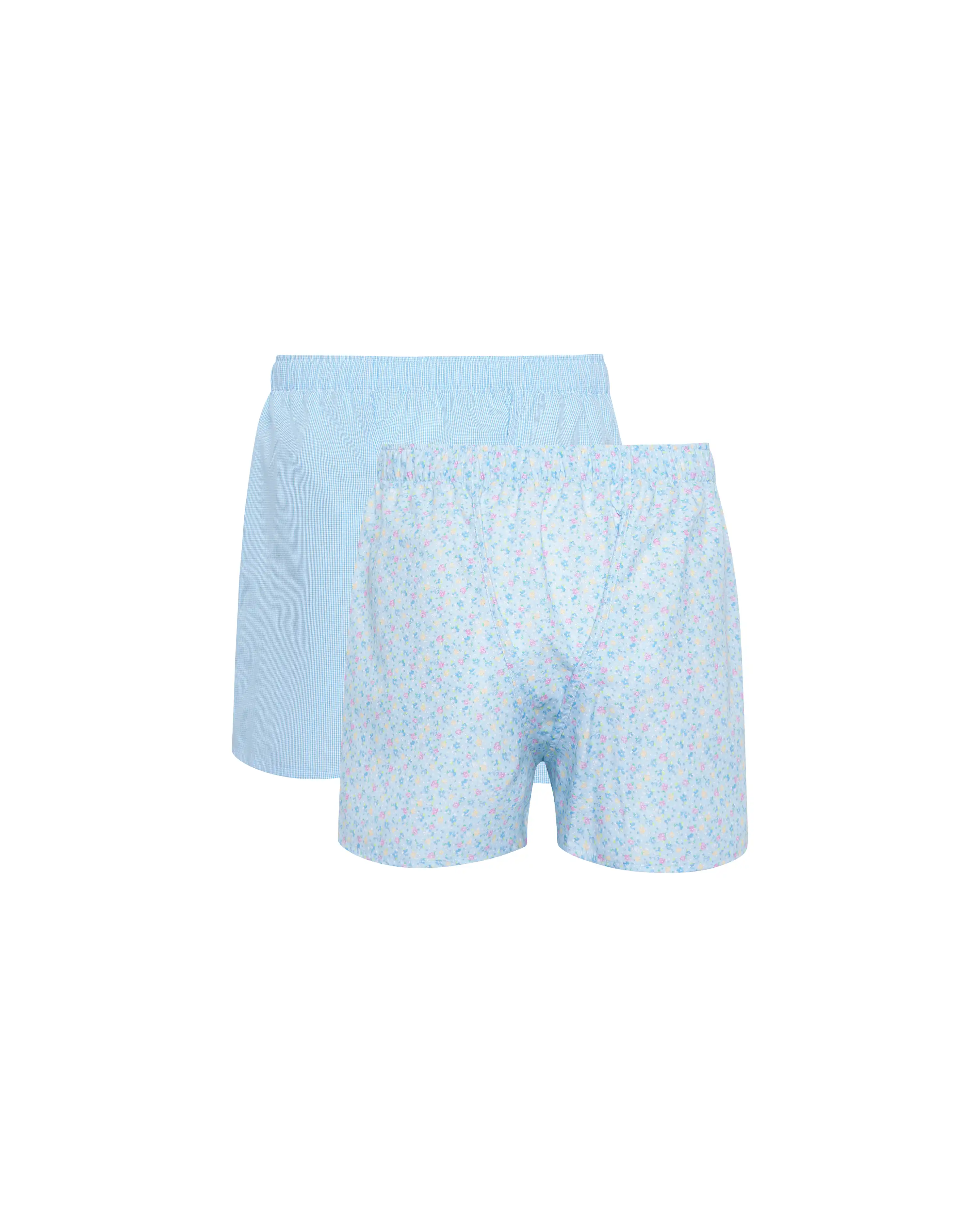 Pack de dos bóxer de tela de hombre Kiff Kiff flor/cuadrito