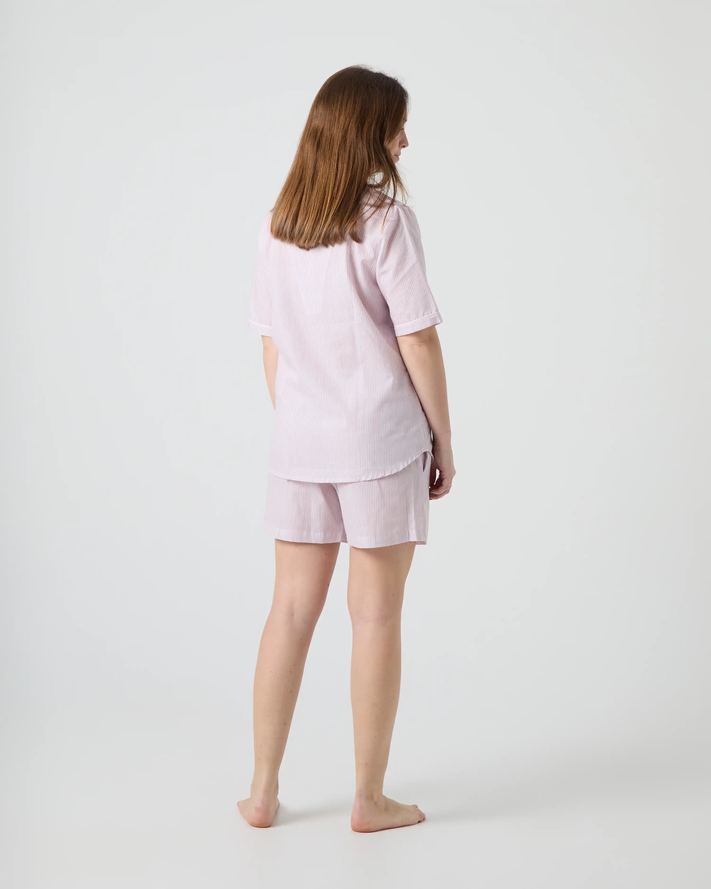 Pijama de mujer corto algodón con rayas