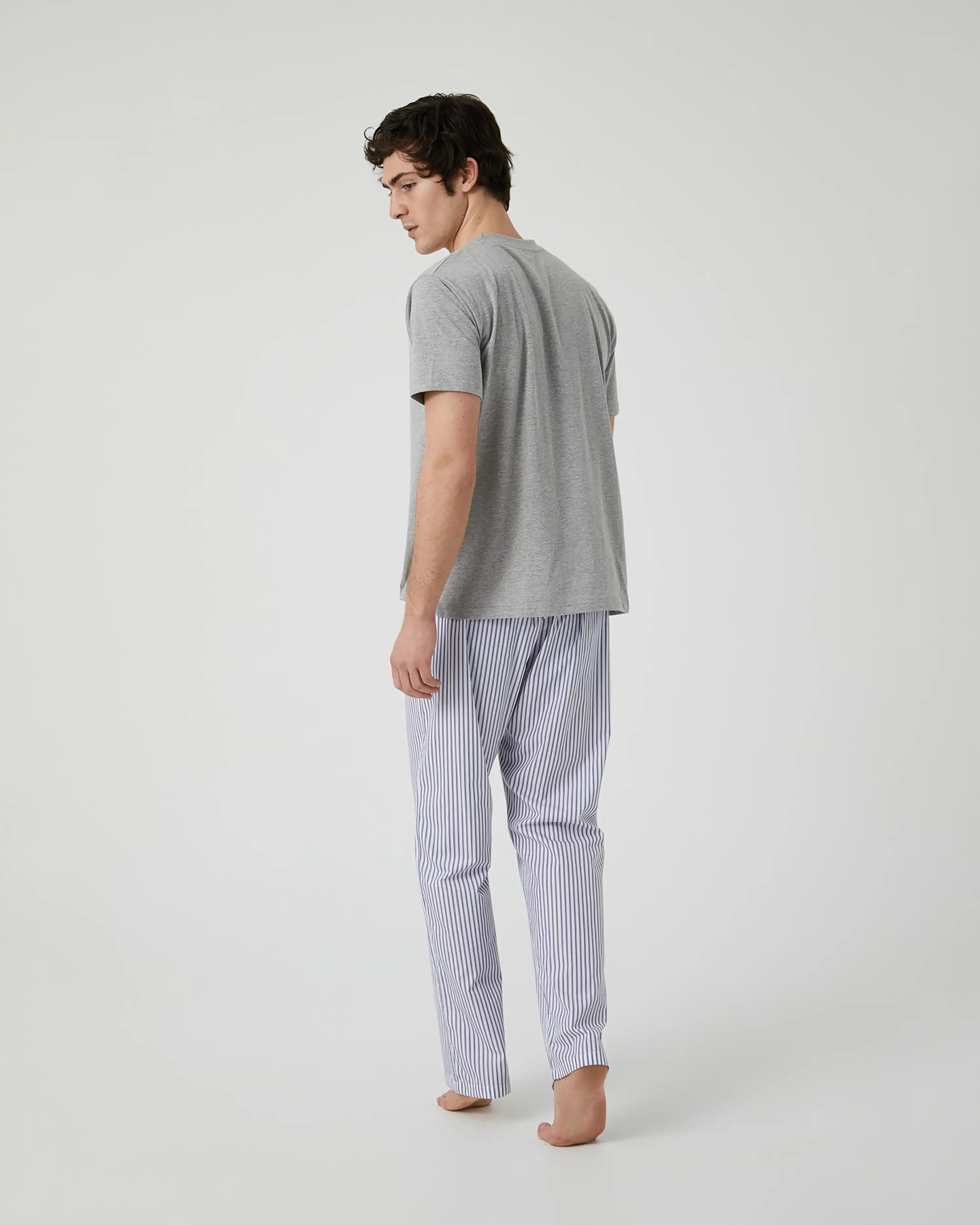 Camiseta pijama de hombre manga corta gris Kiff Kiff
