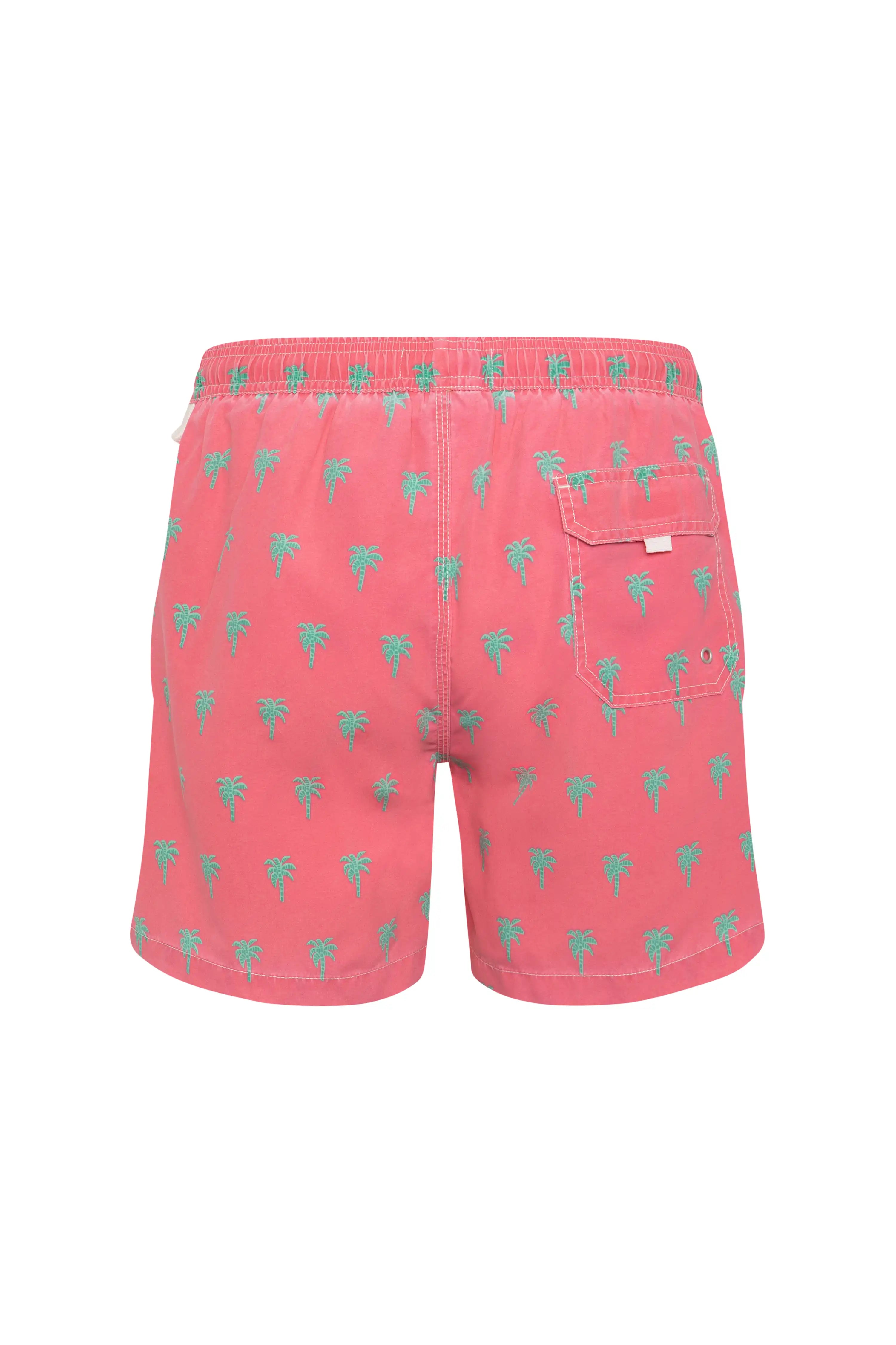 Bañador bermuda estampado Palma rosa lavado