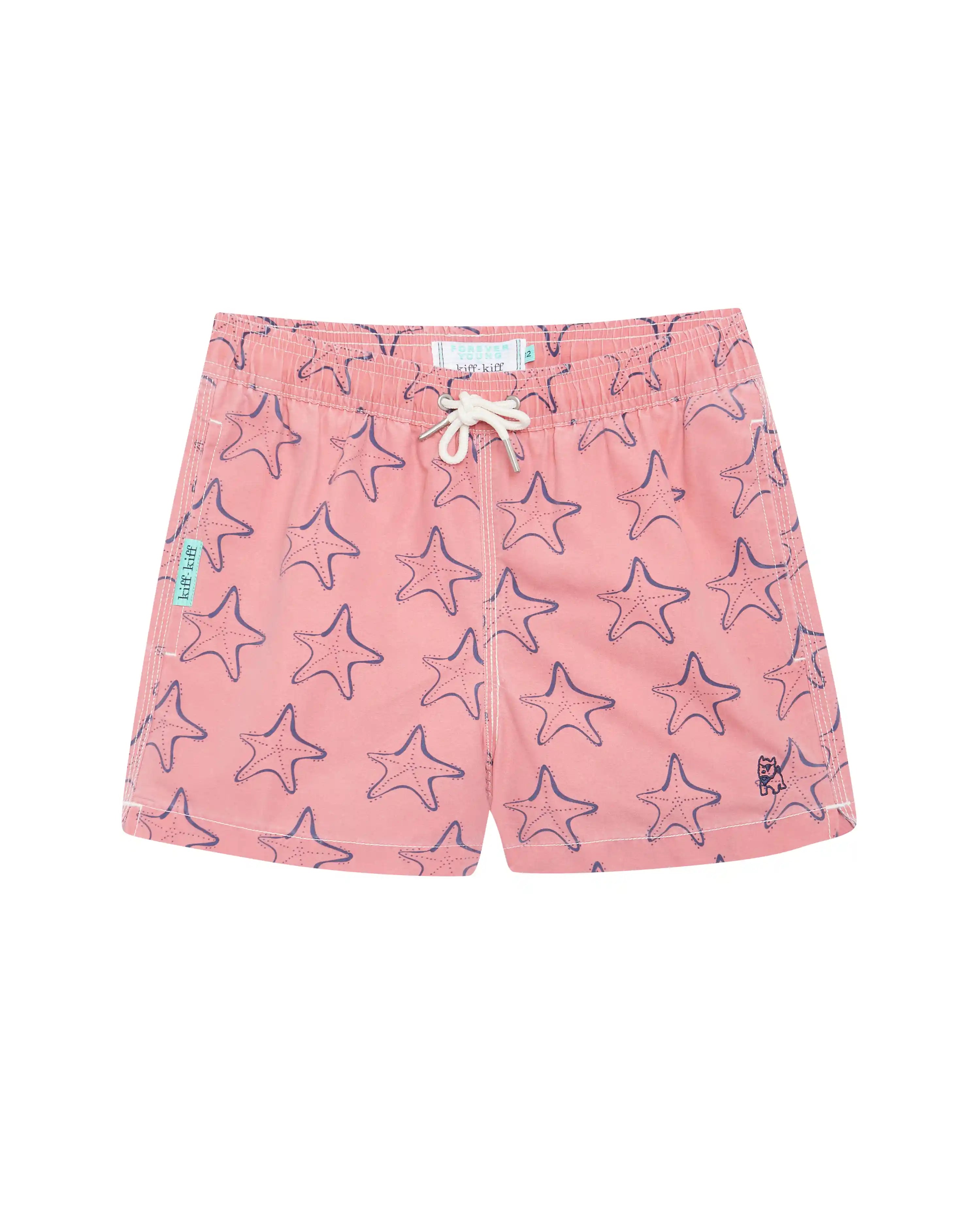 Bañador bermuda niño Kiff Kiff rosa lavado estampado Estrella de Mar