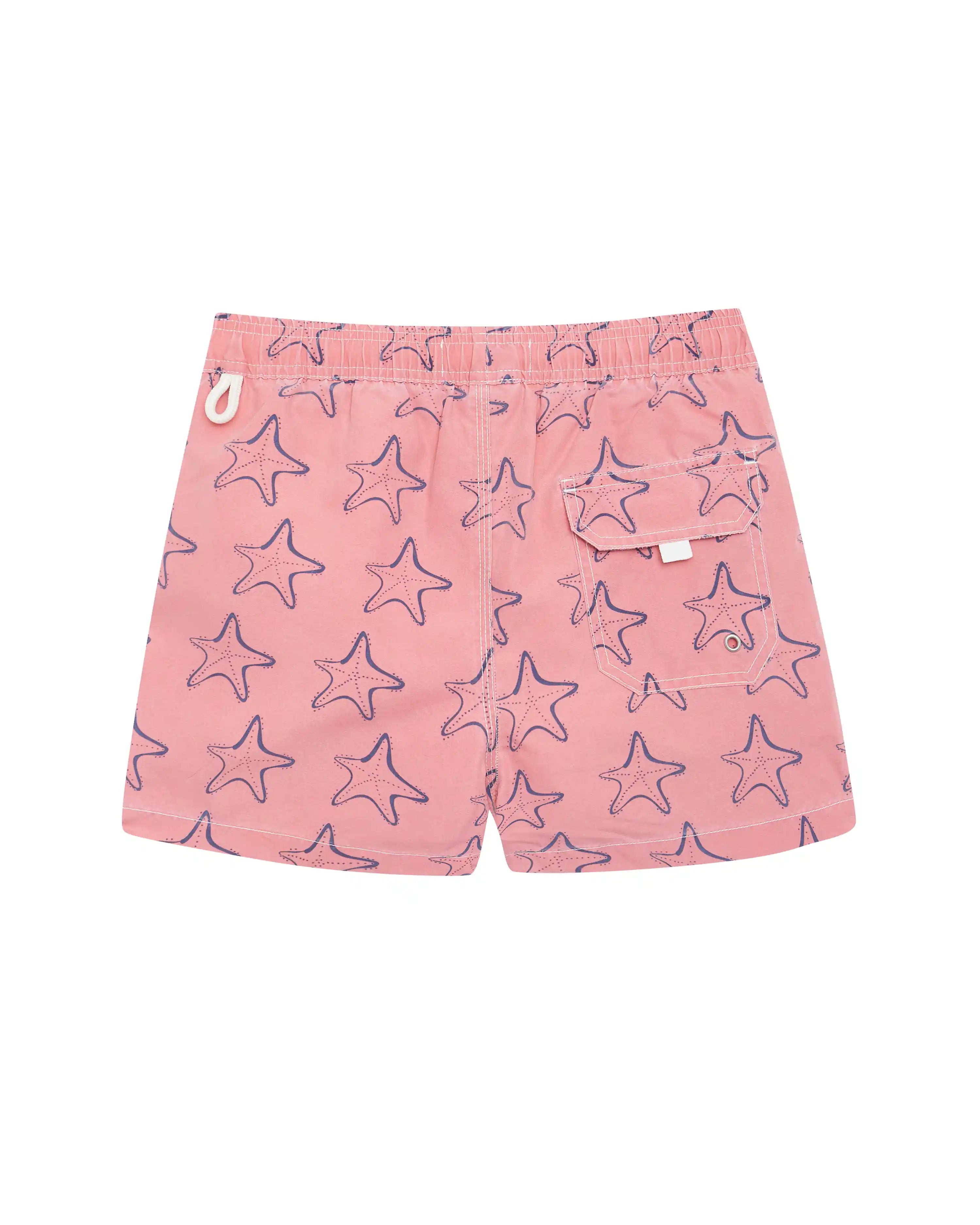 Bañador bermuda niño Kiff Kiff rosa lavado estampado Estrella de Mar