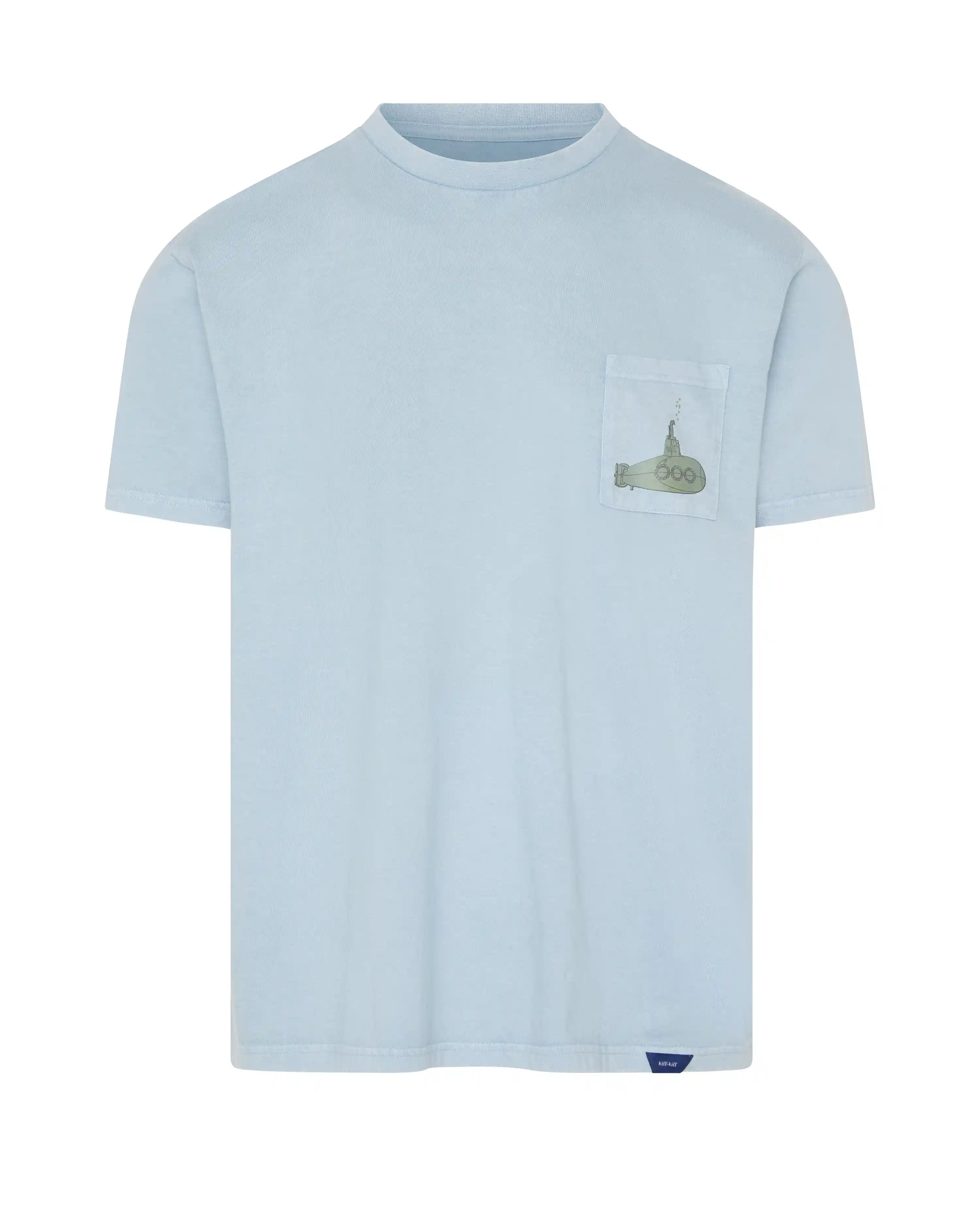 Camiseta de hombre azul claro efecto lavado Submarino