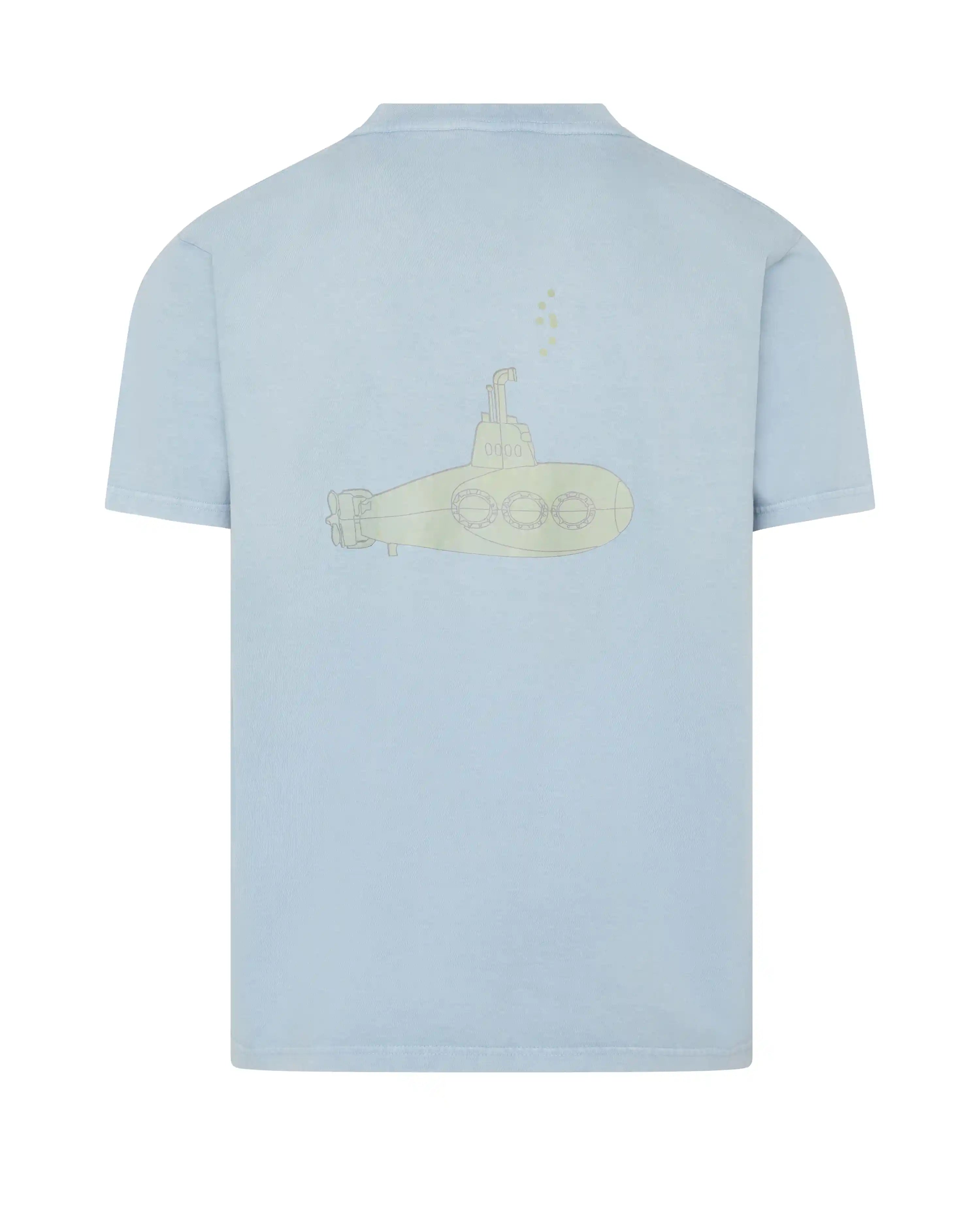 Camiseta de hombre azul claro efecto lavado Submarino