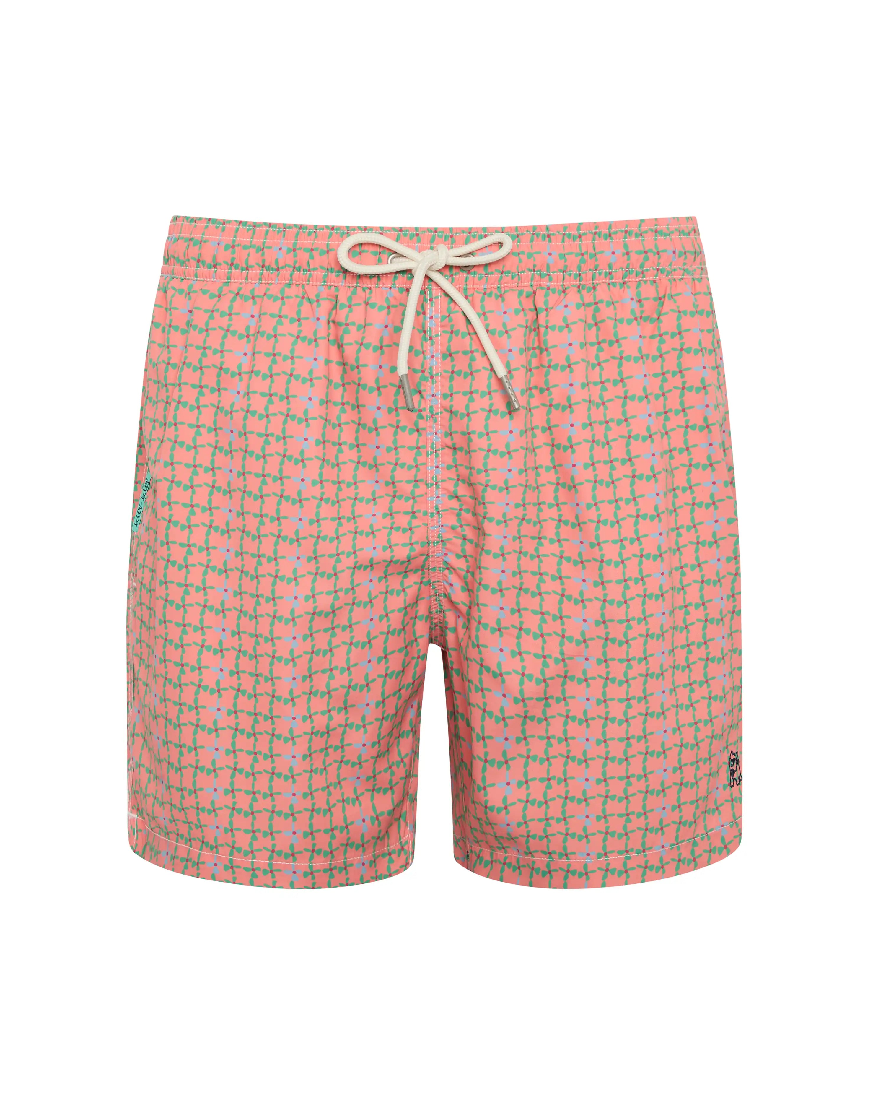 Bañador bermuda hombre Kiff Kiff naranja estampado flores