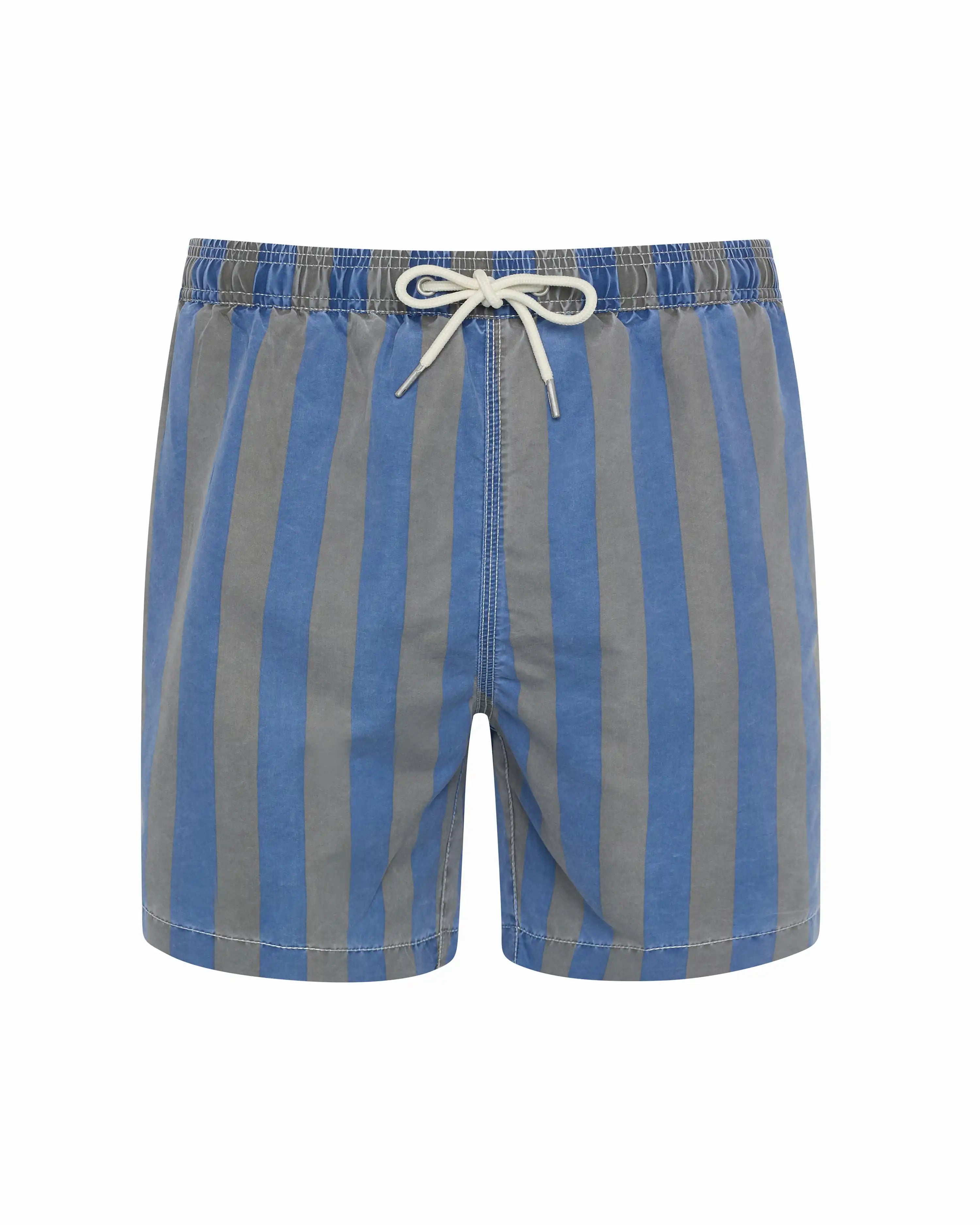 Bañador bermuda Liso rayas verde kaky azul lavado