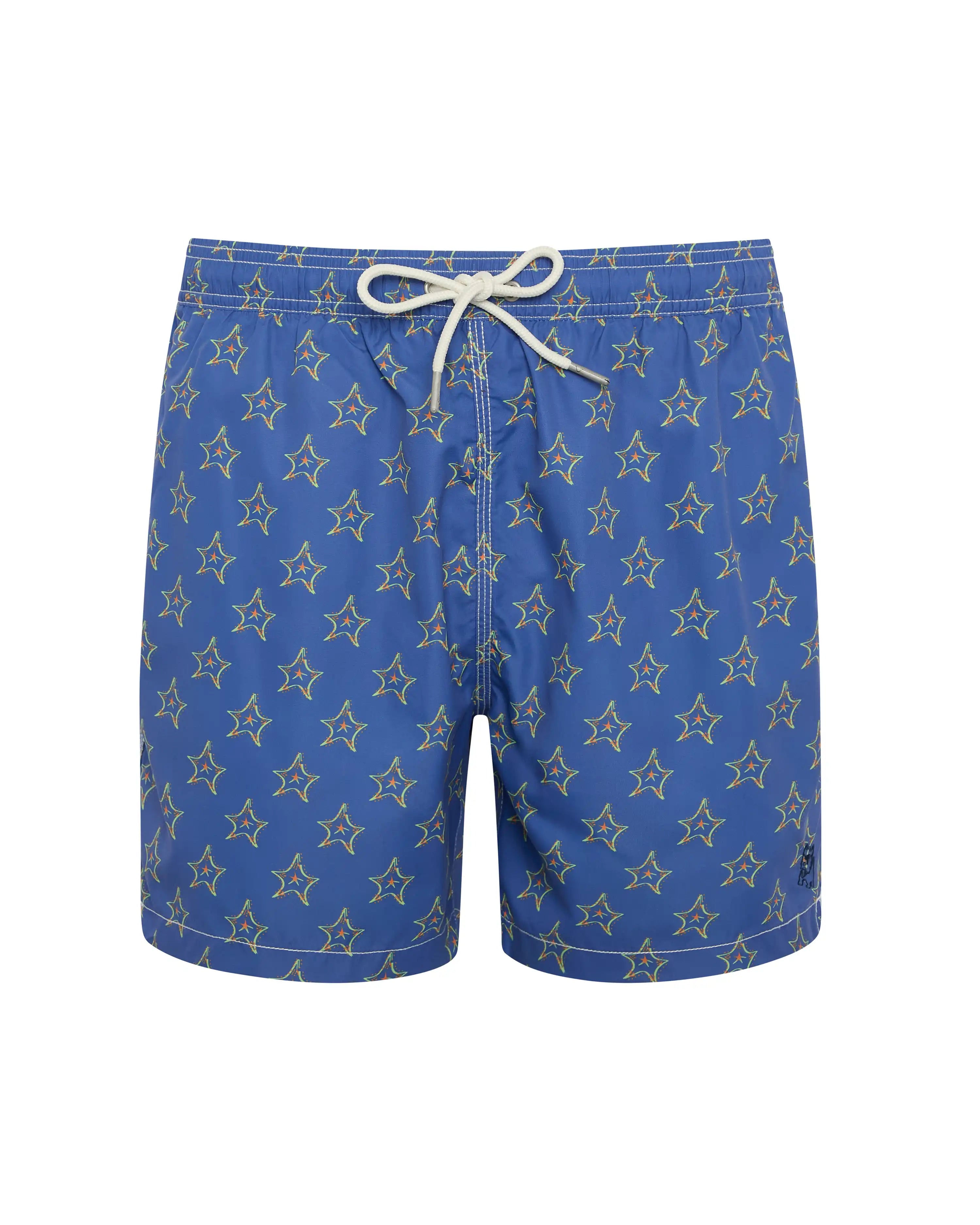 Bañador bermuda hombre Kiff Kiff azul lavado estampado Estrella multicolor