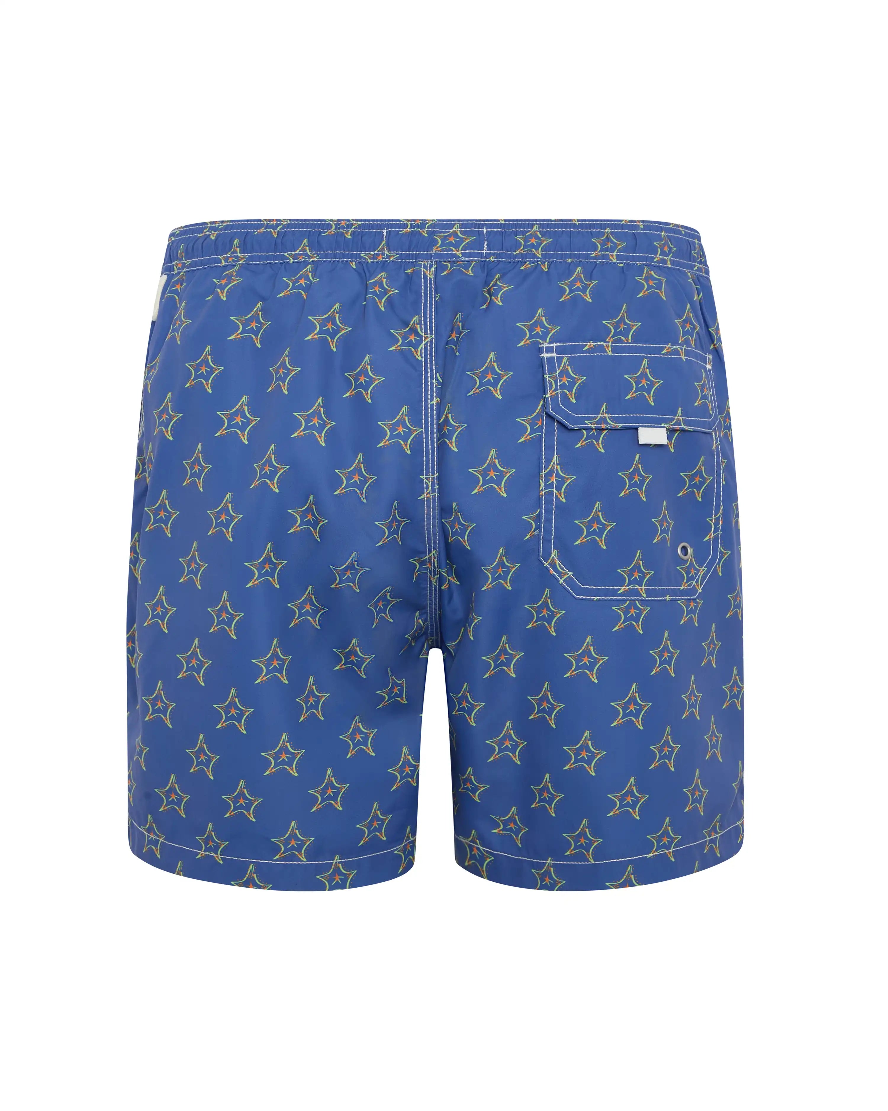 Bañador bermuda hombre Kiff Kiff azul lavado estampado Estrella multicolor