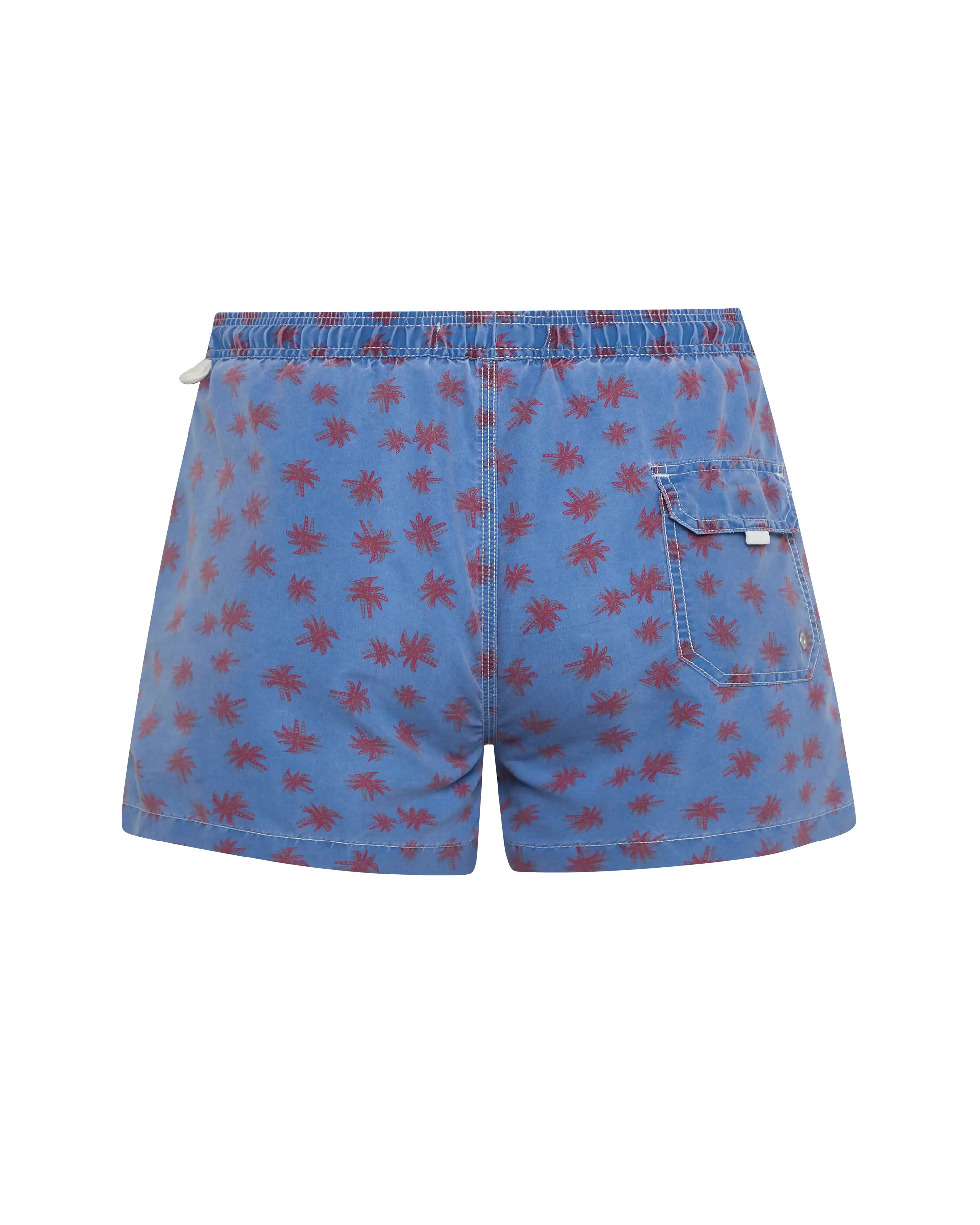 Bañador bermuda niño Kiff Kiff azul lavado estampado Palmeras